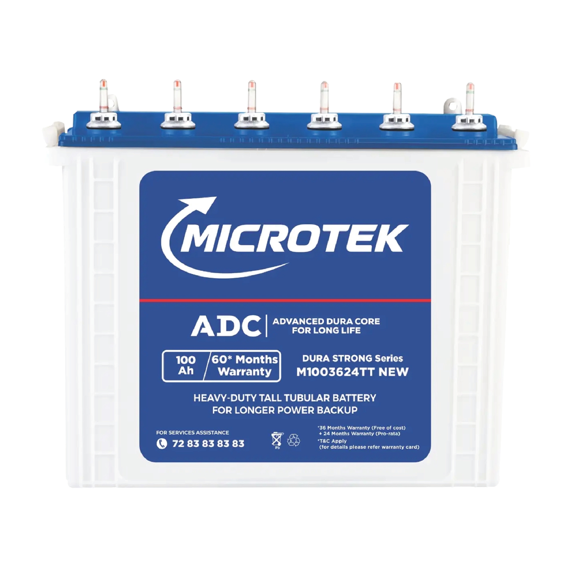 TUBULAR BATTERY - 100 AH