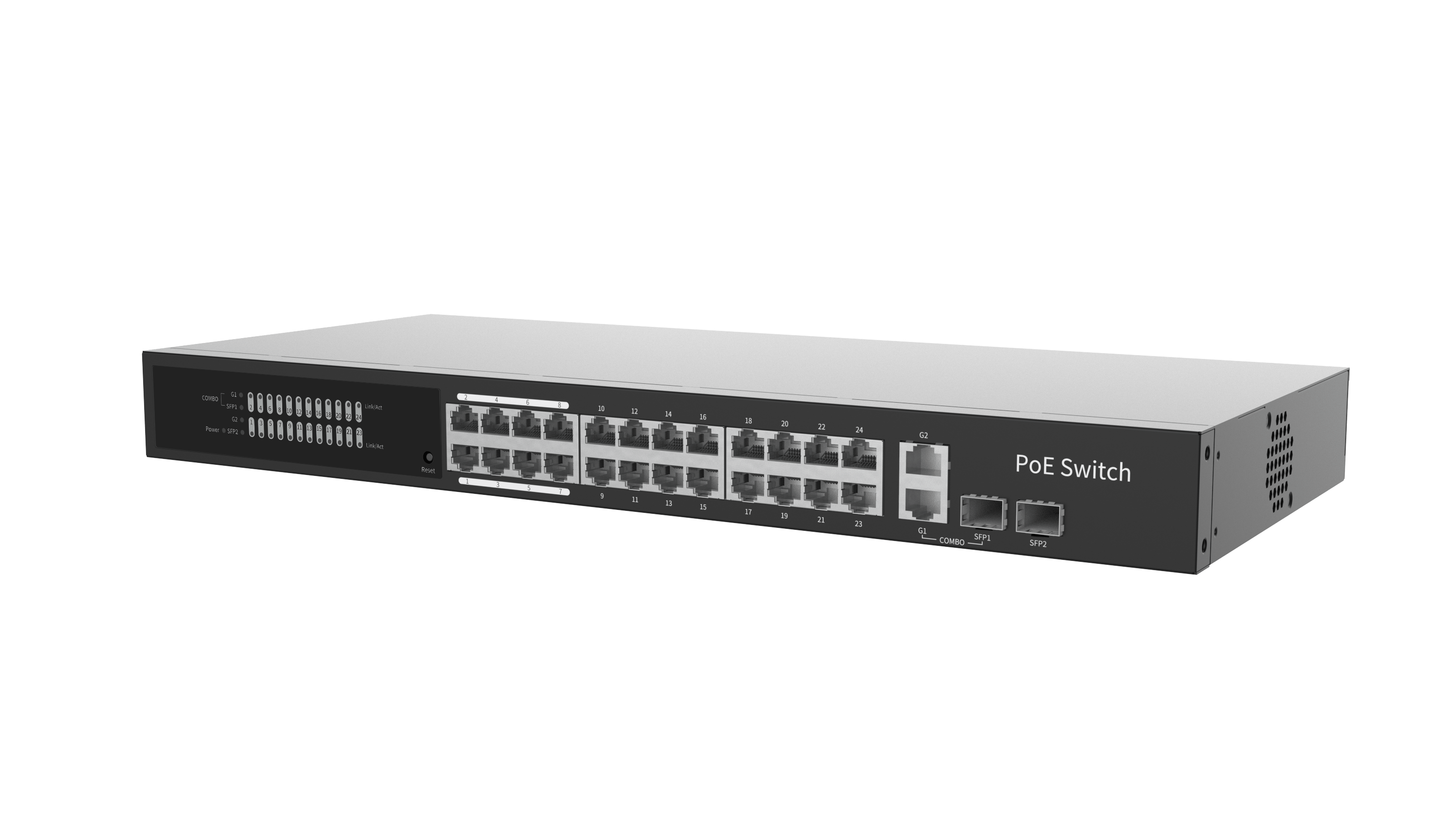 24 Port - 1U Rack Mount POE Switch- NSW2020-24T1GT1GC-POE-IN
