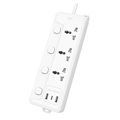3 WAY SUB CONTROL UNIVERSAL SOCKET AND USB POWER STRIP